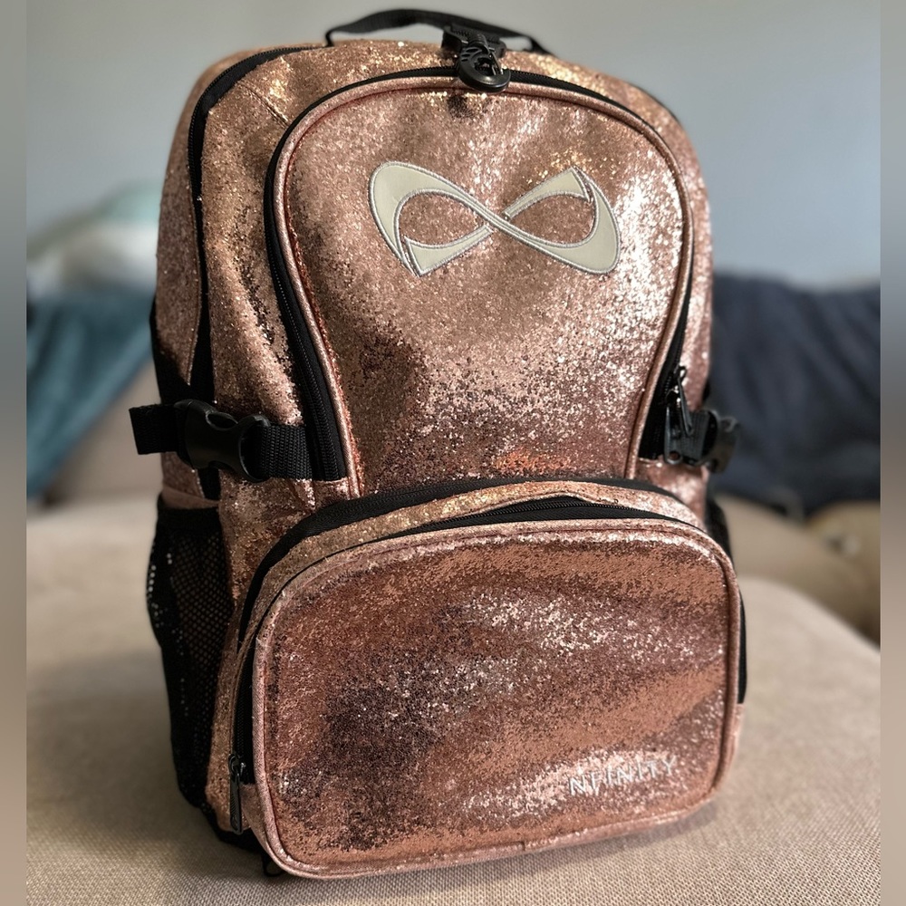 Nfinity pink sparkle cheer backpack